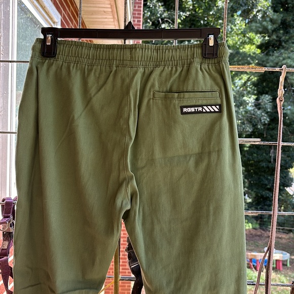 NWT RGSTR Olive Green Elastic Drawstring Waist Jogger Pants Khaki Joggers M - Picture 8 of 16